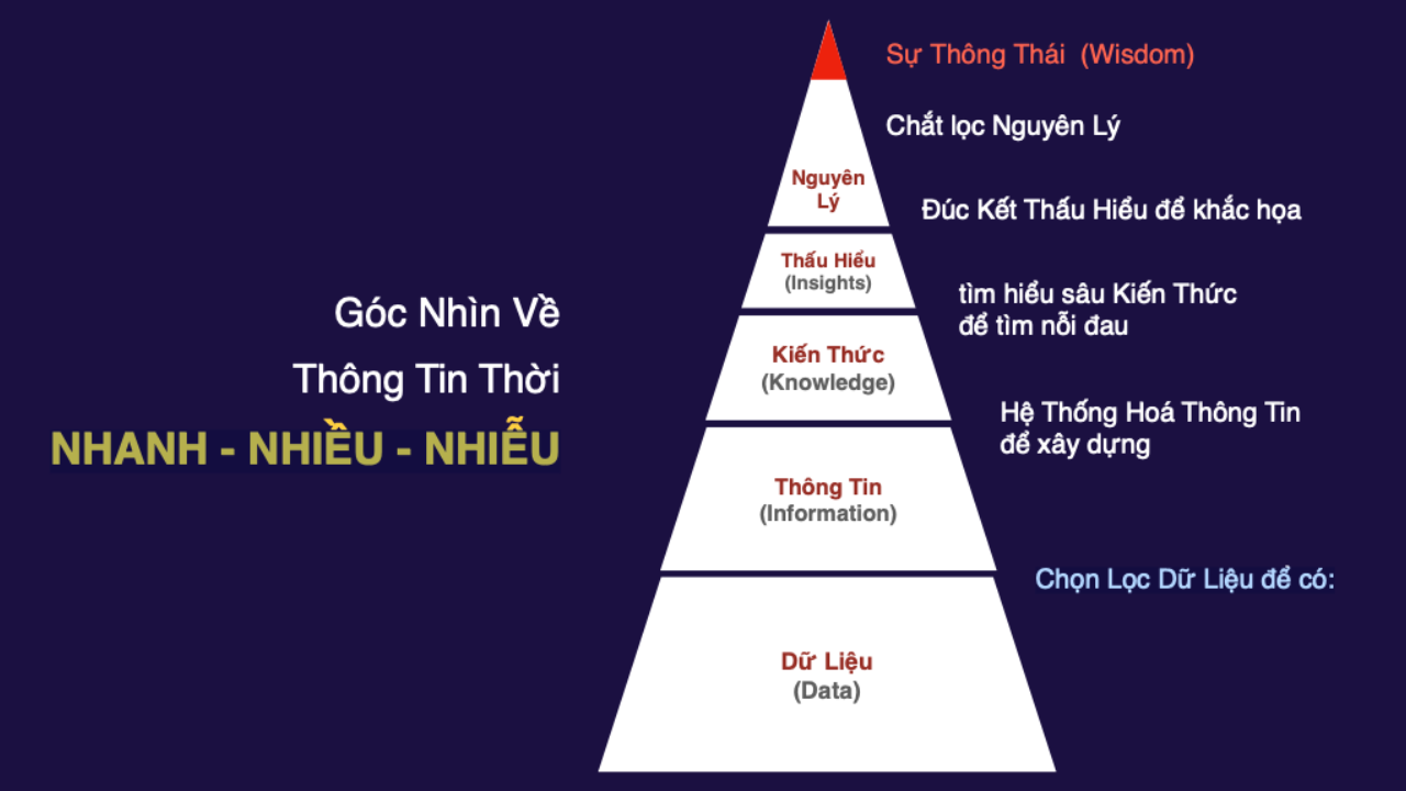 Tháp DIKIW do ông Quang cung cấp tại LQT Talk #16 